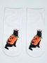 Halloween Katze Kürbis Lustig 3D Print Socken