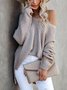 Damen Lässig Unifarben Winter V-Ausschnitt Täglich Langarm Wolle/Stricken Mittel Elastizität Regelmäßig Größe Pullover