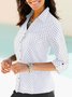 Polka Dots Lässig Herbst Polyester Regelmäßige Passform Bestseller Regelmäßig Regelmäßig Regelmäßig Größe Bluse für Damen