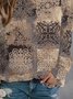Damen Lässig Ethnisch Herbst Mikroelastizität Täglich Jersey Rundhals Regelmäßig Regelmäßig Größe Sweatshirts