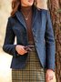 Damen Lässig Unifarben Herbst Polyester Geknöpft Normal Langarm Regelmäßig Regelmäßig Blazer