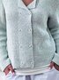 Damen Lässig Unifarben Herbst Geknöpft Normal Täglich Weit Regelmäßig Regelmäßig Größe Pullover Mantel