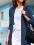 Damen Lässig Unifarben Herbst Polyester Mikroelastizität Täglich Langarm H-Linie Regelmäßig Sonstiges Mantel