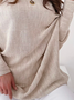 Damen Lässig Unifarben Herbst Mikroelastizität Täglich Langarm Regelmäßig Regelmäßig Regelmäßig Größe Pullover