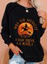 Lässig Halloween Langarm Rundhals Print Shirts & Blusen Sweatshirts