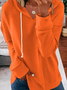 Kapuze Weit Lässig Sweatshirt