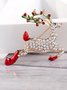 Weihnachten 3D Elch Muster Diamant Brosche Urlaub Party Kostüm Dekoration