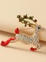 Weihnachten 3D Elch Muster Diamant Brosche Urlaub Party Kostüm Dekoration