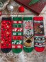 Weihnachten Baumwolle Weihnachtsmann Elch Süßigkeiten Muster Socken Set jeden Tag Party Kostüme Urlaub Geschenke