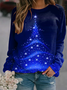 Weihnachten Lässig Rundhals Sweatshirt