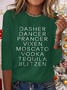 Weihnachten Dasher-Tänzer Lässig T-Bluse