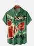 Cocktail Brusttasche Kurzarm Hawaiische Bluse
