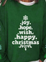 Weihnachten Langarm Jersey Weit Textbriefe Lässig Sweatshirt