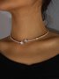 Bankett Party volle Deckung Diamant Halsband Halskette Valentinstag Neujahr Hochzeit Schmuck
