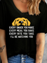 Geknöpft Lustig Hund Lässig T-Shirt