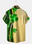 NS. Patricks Day Brusttasche Kurzarm Lässig Bluse
