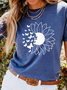 Sonnenblume Lässig Weit T-Shirt