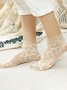 Spitze Hohl Federmuster Socken Kristall Socken Elegant Party Zubehör
