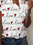 Jersey Lässig Weit Herz/Herz T-Shirt