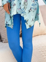 Unifarben Lässig Jersey Fest Leggings