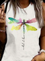 Libelle Weit Rundhals Lässig Tanktop Oberteile
