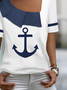 Sonstiges Weit Lässig Jersey Bluse