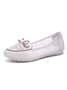 Elegant Abziehbilder Schleife Dekor Spitze Nahtverarbeitung Flach Schuhe