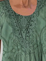 Elegant Rundhals Weit Kleid