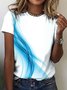 Weit Lässig Print T-Shirt