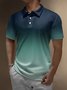 Farbverlauf Knopf Kurzarm Poloshirt