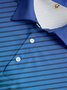 Farbverlauf Abstrakt Geometrisch Knopf Kurzarm Golf Poloshirt