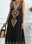 Jersey Weit Freizeitkleid