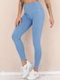 Fest Schleife Jersey Lässig Leggings