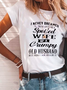 Weit Satz Lässig Rundhals T-Shirt