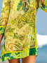 Ethnisch Weit Tunika Kleid