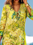 Ethnisch Weit Tunika Kleid