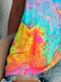 Große Größen Farbverlauf Lässig Weit Jersey T-Shirt