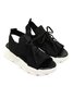 Atmungsaktiv Ausgehöhlt Schnürung Vorderseite Slip On Sportsandalen