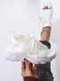 Atmungsaktiv Ausgehöhlt Schnürung Vorderseite Slip On Sportsandalen