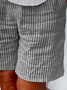 Baumwolle Leinen Weit Geometrisch Leinen Shorts