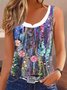 Lässig Spotten Zweiteiliges Abstrakt Print Tanktop Oberteile