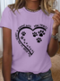 Damen Hund Liebhaber das Straße zu meine Herz ist Gepflastert Mit Pfote Drucke Weit Baumwolle T-Shirt