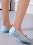 Elegant Abziehbilder Schleife Dekor Spitze Nahtverarbeitung Flach Schuhe