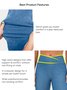 Unifarben Lässig Weit Hoch Tailliert Überkreuzung Elastisch Stricken Denim Lässig Flare Hose