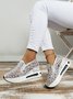 Fashion Paillette Atmungsaktiv Mesh Slip On Plateau Sneakers