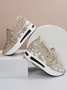 Fashion Paillette Atmungsaktiv Mesh Slip On Plateau Sneakers