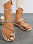 Strass Verziert Schuhspitze Ring Strand Gurt Pantolette