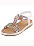 Sommer Böhmisch PU Riemchensandalen