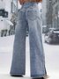 Unifarben Regelmäßige Passform Urban Denim Jeans