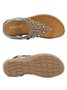 Böhmisch Perlen Strass Bequem Zehentrenner-Sandalen